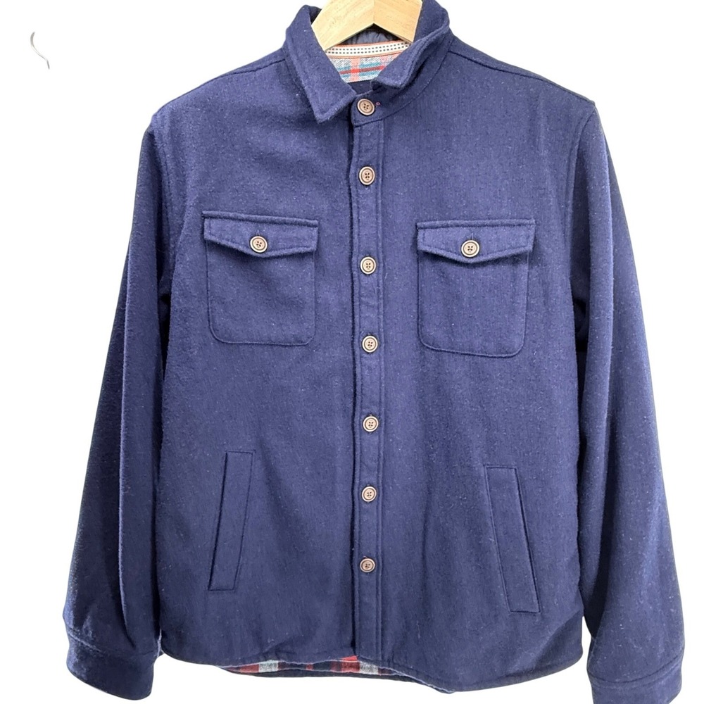 The Normal Brand Jacket Mens Lg Brightside Flannel Lined Wool Blue Workwear‎